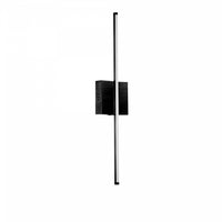 Applique murale verticale Array de Dainolite en acrylique blanc qui diffuse la lumière, avec fini noir mat et ampoule à DEL de 19 W