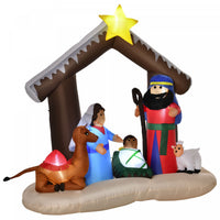 Homcom Arche De Noel Gonflable Multicolore