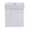 Rachel Meuble-lavabo Flottant 21,6\" Avec Vasque En Ceramique, Porte A Fermeture Douce Et Rangement A Gauche