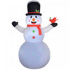 Outsunny Bonhomme de neige gonflable de Noel 12pi avec lumiere LED rotative