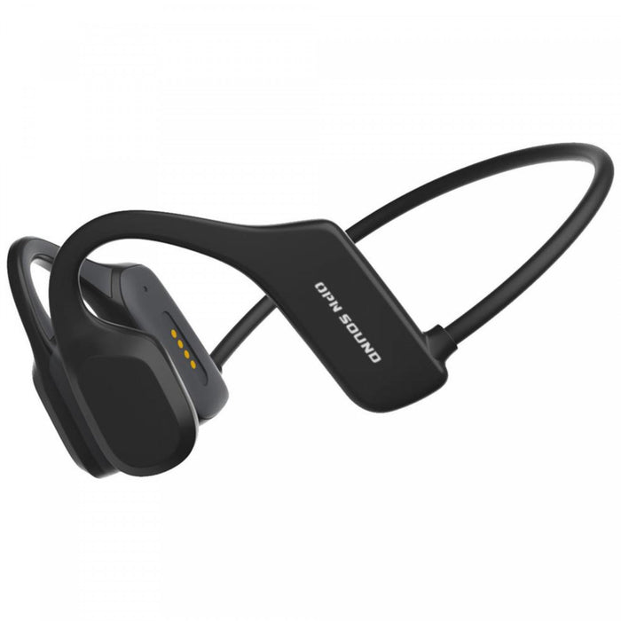Casque d’écoute autour du cou à oreilles ouvertes Mercato de OPN Sound noir avec Bluetooth et microphone 