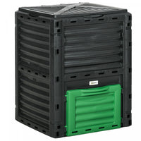 Outsunny Poubelle A Compost De Jardin, Conteneur A Compost De 80 Gallons