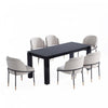 Ensemble de salle a manger Flor and Rockaway Modern Industry Chic 7 pieces, coloris ble et noir