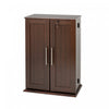 Armoire de rangement multimédia verrouillable avec portes de style Shaker - espresso