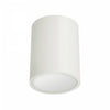 Plafonnier affleuré Echo de Dainolite en acrylique givré qui diffuse la lumière, avec fini blanc mat et ampoule de 12 W