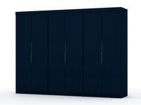 Armoire contemporaine moderne Mulberry 13 pieces en bleu minuit