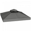 Outsunny Couverture de remplacement pour gazebo a deux etages, gris fonce