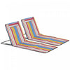 Chaise Longue De Plage Outsunny, Mat De Plage Au Sol, Rayures Colorees