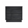 Table de nuit moderne Horizon 56 cm en gris charbon (2 tiroirs)