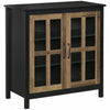 HOMCOM Buffet Cuisine Portes Vitrine Armoire d'Appoint
