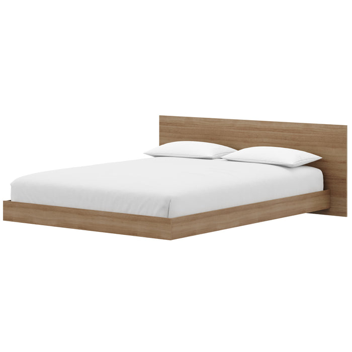 Lit plateforme bas Satori avec tete de lit Double