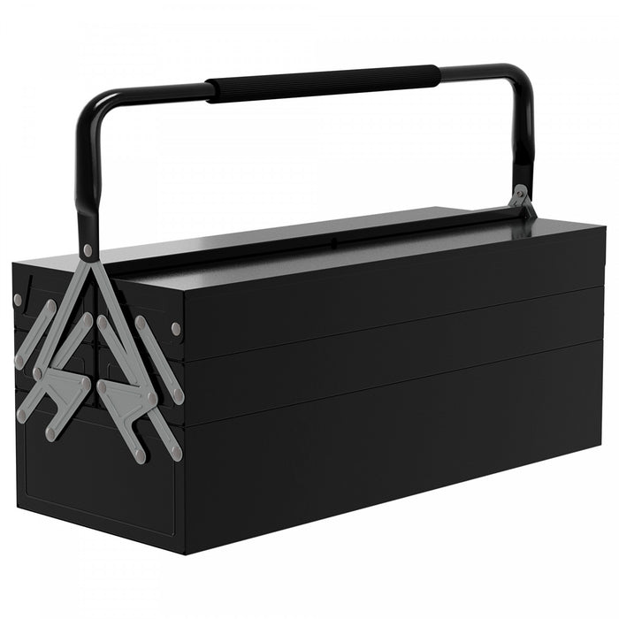 Durhand Boite A Outils En Metal, Coffre A Outils En Acier Avec Poignee Noir