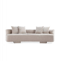  Canape en chenille beige Verandah Mid-Century Modern 112
