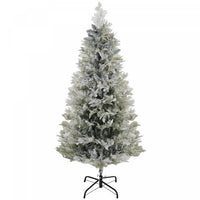 Homcom Arbre De Noel Artificiel Floque Avec Pointes De Branches Realistes