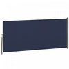Outsunny 118\"x63\" Auvent Lateral Retractable Ecran D'intimite Pliable, Bleu