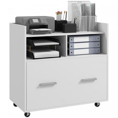 Vinsetto File Cabinet With Wheels Drawer For Letter A4 Legal Size|Vinsetto Classeur Avec Tiroir A Roulettes Pour Lettre A4 Format Legal