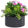 Outsunny Jardiniere en metal, boite de jardin 3 x 3 x 1,5 pi gris fonce