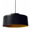 Luminaire suspendu Kup de Dainolite en métal, avec fini noir et doré et 1 ampoule