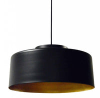 Luminaire suspendu Kup de Dainolite en métal, avec fini noir et doré et 1 ampoule