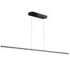 Luminaire suspendu horizontal Array de Dainolite de 72 po en acrylique blanc qui diffuse la lumière, avec fini noir mat et ampoule à DEL de 56 W
