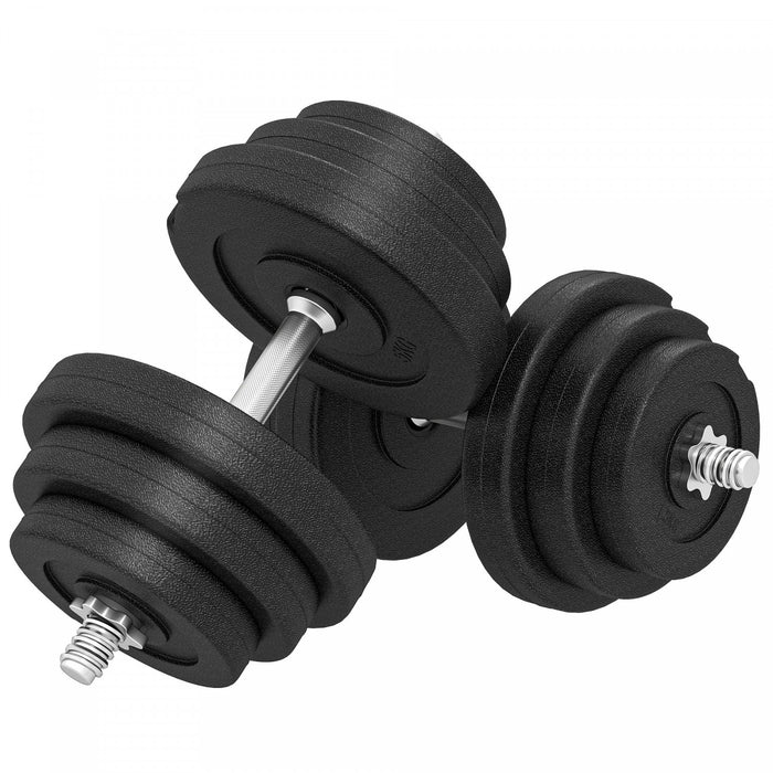 Soozier - Lot de 2 halteres reglables de 20 kg pour la maison et le fitness