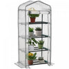 Outsunny Serre Portable avec 4 Etageres, Exterieur, Blanc