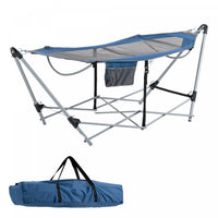 Outsunny Hamac Avec Support, Hamac Portable Avec Sac De Transport Et Poche Pour Le Voyage, La Plage,