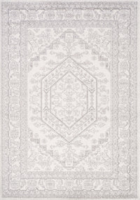 Tapis Fallon blanc gris elegant delave traditionnel, 7'10