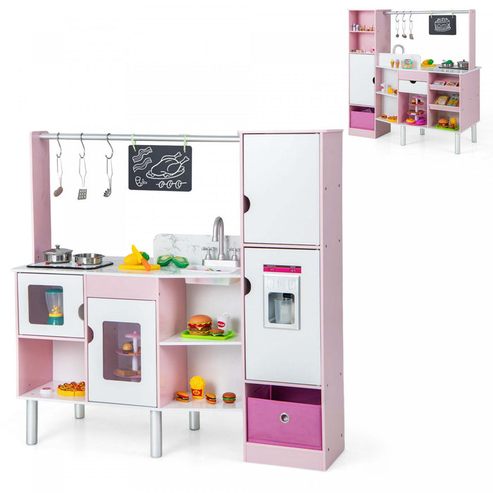 Cuisine Et Marche Pour Enfants 2 En 1 Avec Lumiere Et Son Realistes, 82 Accessoires Inclus