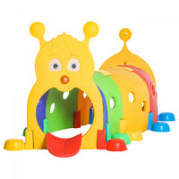Qaba Caterpillar Tunnel Pour Enfants Climb-n-crawl Structure De Jeu Interieur Et Exterieure Pour Tou