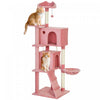 63 Inch Cat Tree with Sisal Scratching Posts, Pink