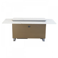 Table de bar intelligente Elevato blanche, refrigerateur et congelateur de 5,3 pi³-FBTFR7037-72WHT
