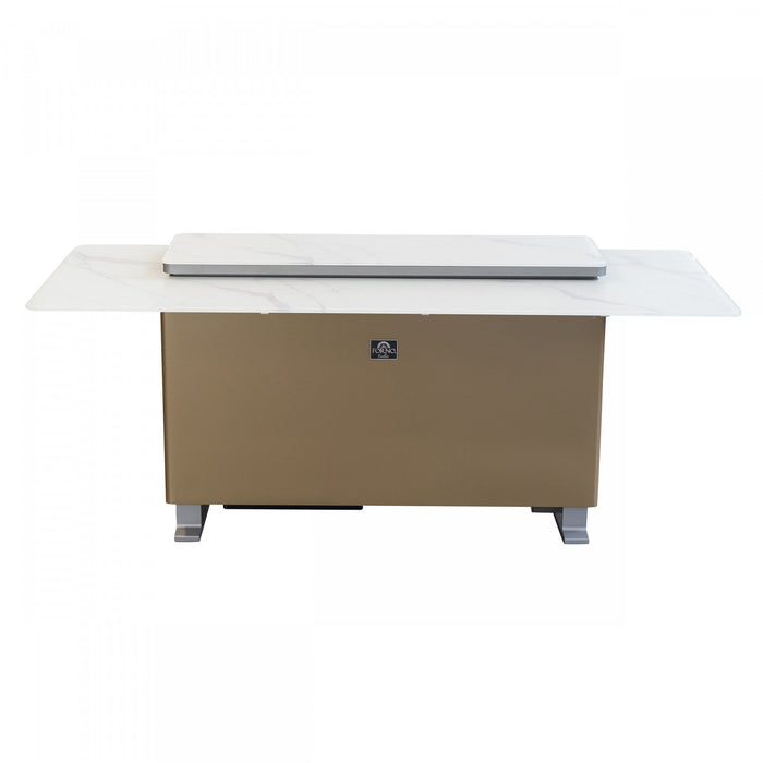 Table de bar intelligente Elevato blanche, refrigerateur et congelateur de 5,3 pi³-FBTFR7037-72WHT