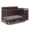 Graco Hadley Lit de bebe convertible 5-en-1 avec table a langer et tiroir - Espresso
