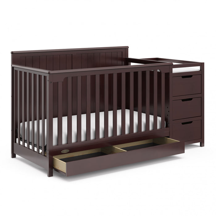 Graco Hadley Lit de bebe convertible 5-en-1 avec table a langer et tiroir - Espresso