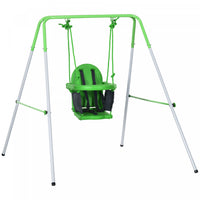 Outsunny Balancoire 2 En 1 Pour Tout-petits, Balancoire Pour Enfants Avec Harnais De Securite Pour J