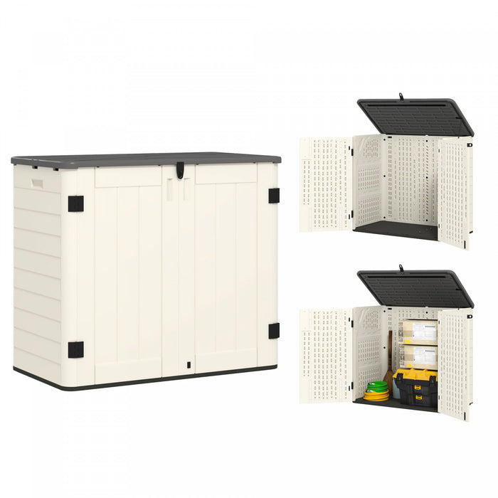 Outsunny Armoire De Rangement De 185 Gallons Avec Et Portes Verrouillables