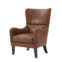  Havenwood Fauteuil d'Appoint HI-BACK a Clous Decoratifs, Brun