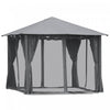Outsunny 10 Pi X 10 Pi A Toit Souple Exterieur Gazebo Murs Rideaux En Maille A Cadre En Acier