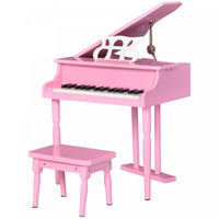 Homcom Piano Moderne Pour Enfants, 30 Touches, Mini Jouet Pour Enfant, Piano A Queue Avec Pupitre Et