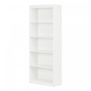 Axess Bibliotheque 5 Tablettes - Blanc Solide