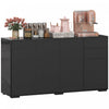 HOMCOM Buffet de Cuisine avec Tiroirs a Ouverture par Pression et Placards