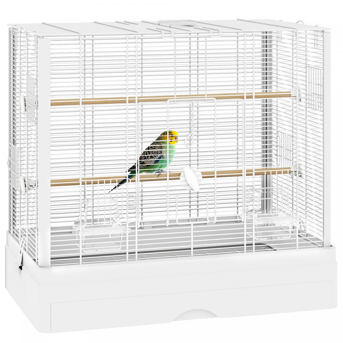Cage A Oiseaux 22 Po Avec Plateau, Recipients Alimentaires