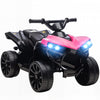 VTT 4 roues Qaba pour enfants, voiture electrique a batterie 6 V avec musique et phares LED pour garcons et filles de 3 a 8 ans, rose