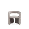 Fauteuil lounge Corvette mi-siecle moderne en velours coloris colombe