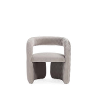  Fauteuil lounge Corvette mi-siecle moderne en velours coloris colombe