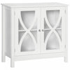 HOMCOM Buffet de Cuisine, Armoire Vitree avec Etagere Reglable