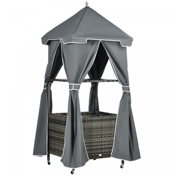 Porte-serviettes Outsunny Pour Piscine, Porte-serviettes Couvert