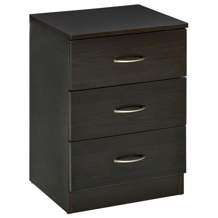 HOMCOM Table de Chevet Nuit 3 Tiroirs pour Chambre