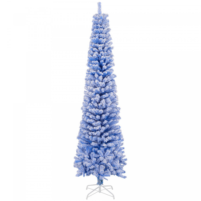 Homcom Arbre De Noel Artificiel Fin Floque De Neige Artificielle 7.5pi